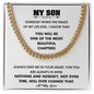 To My Son | Always Keep Me In Your Heart - Cuban Link Chain